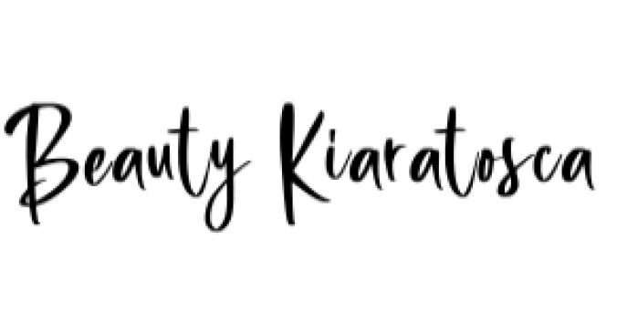 Beauty Kiaratosca Font Preview