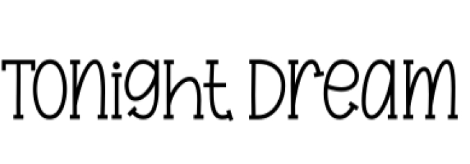 Tonight Dream Font Preview