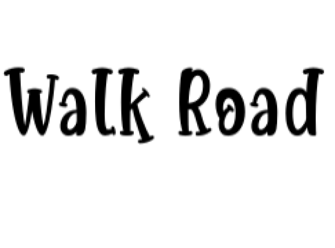 Walk Road Font Preview