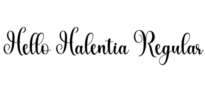 Hello Halentia Font Preview