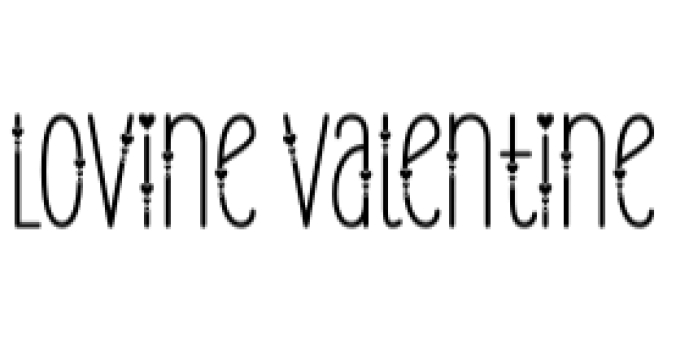 Lovine Valentine Font Preview