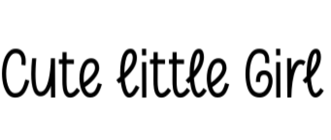 Cute Little Girl Font Preview