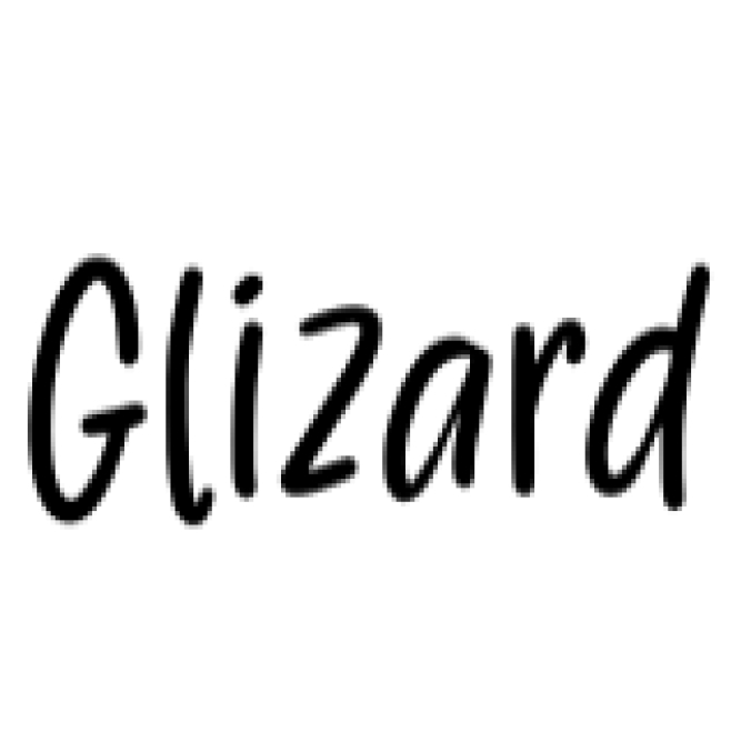 Glizard Font Preview