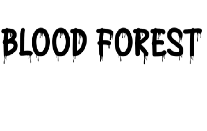 Blood Forest Font Preview
