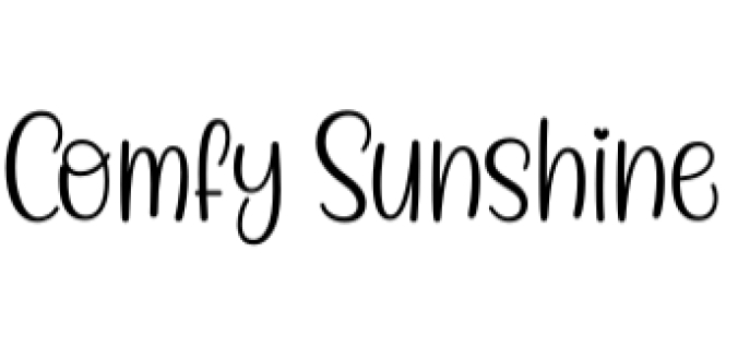 Comfy Sunshine Font Preview
