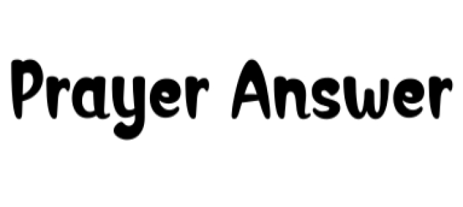 Prayer Answer Font Preview