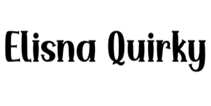 Elisna Quirky Font Preview