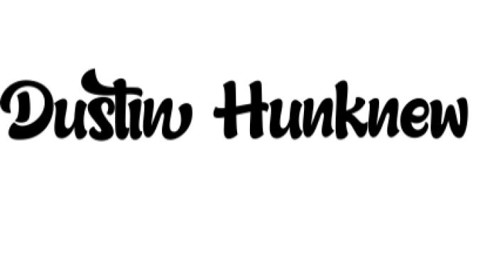 Dustin Hunk Font Preview