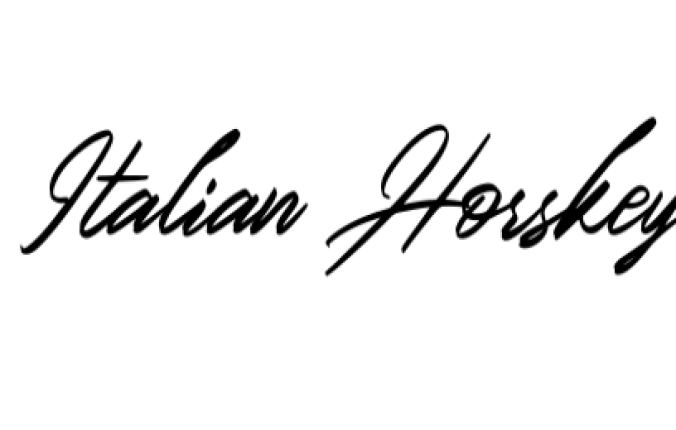 Italian Horskey Font Preview