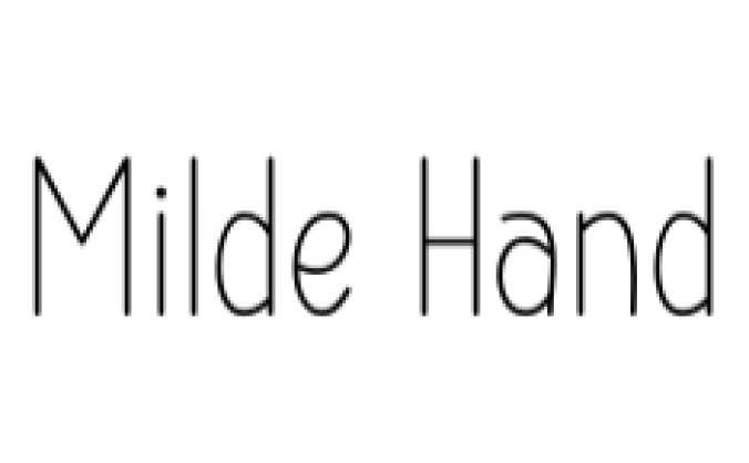 Milde Hand Font Preview