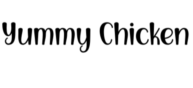 Yummy Chicken Font Preview