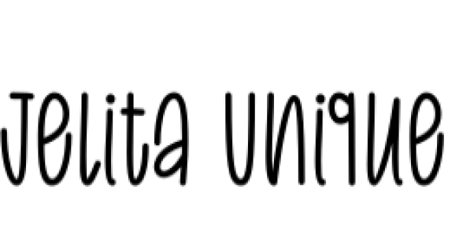 Jelita Unique Font Preview