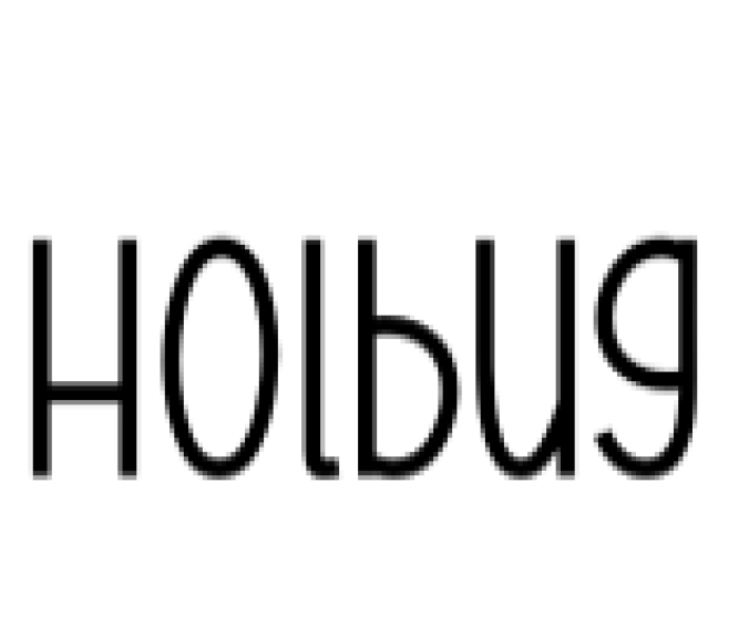 Holbug Font Preview