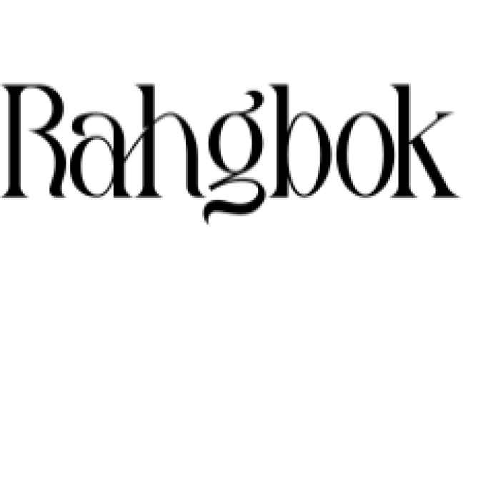 Rahgbok Font Preview