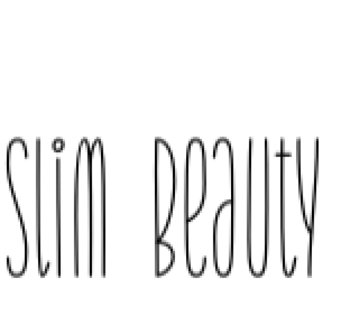 Slim Beauty Font Preview