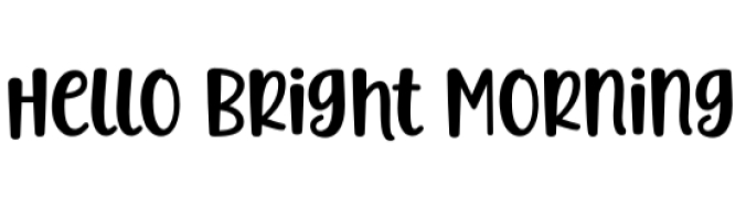 Hello Bright Morning Font Preview