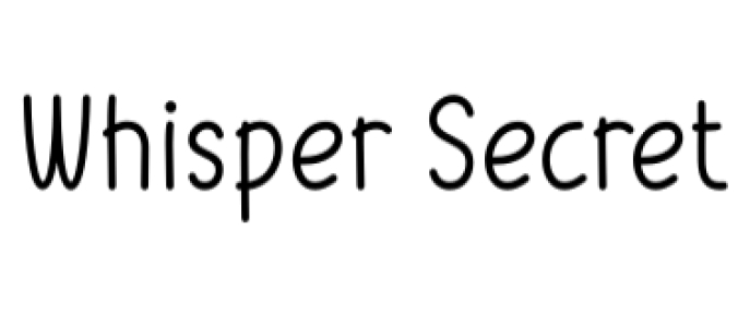 Whisper Secret Font Preview