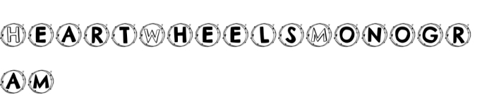 Wheels Set Monogram Font Preview
