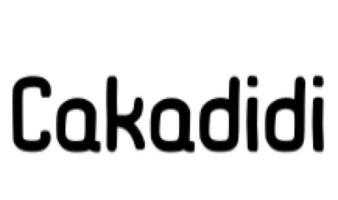 Cakadidi Font Preview
