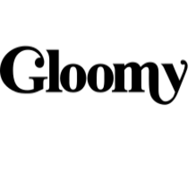Gloomy Font Preview