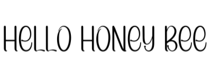 Hello Honey Bee Font Preview