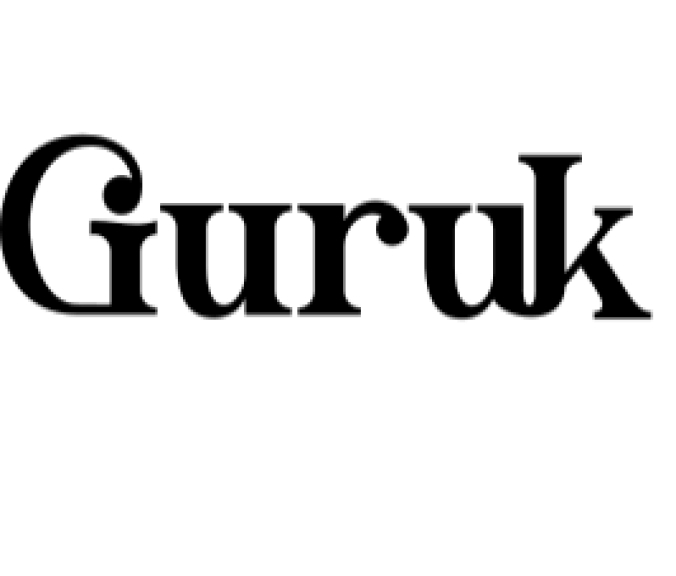 Guruk Font Preview