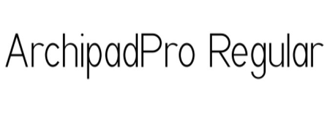 Archipad Pro Font Preview