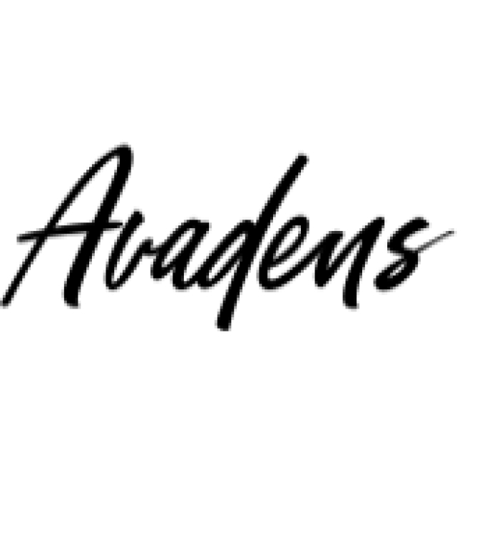 Avadens Font Preview