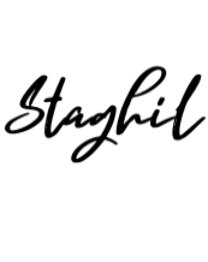 Staghil Script Font Preview