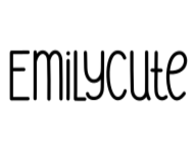 Emily Cute Font Preview