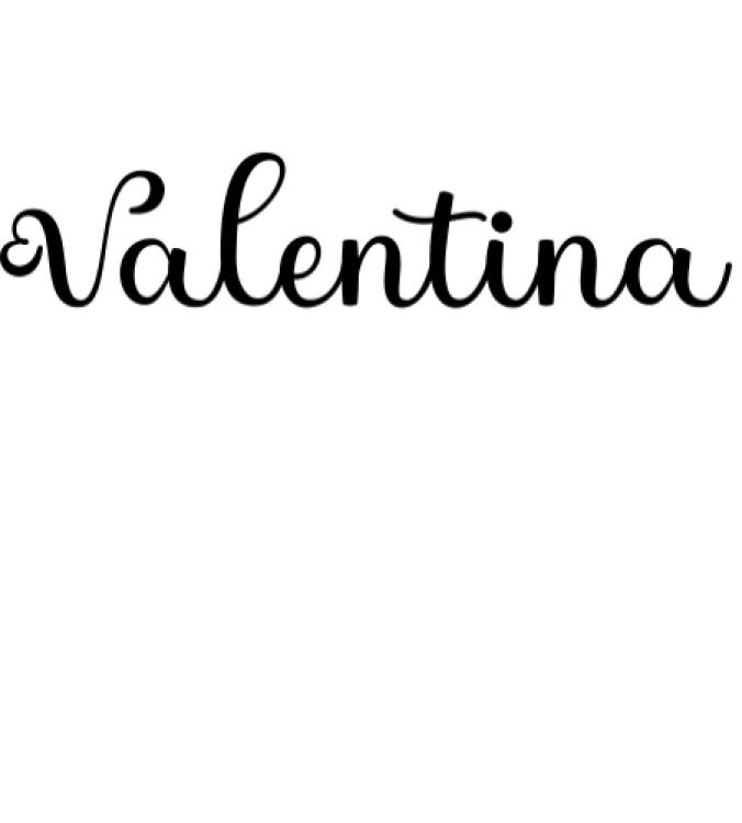 Valentina Font Preview