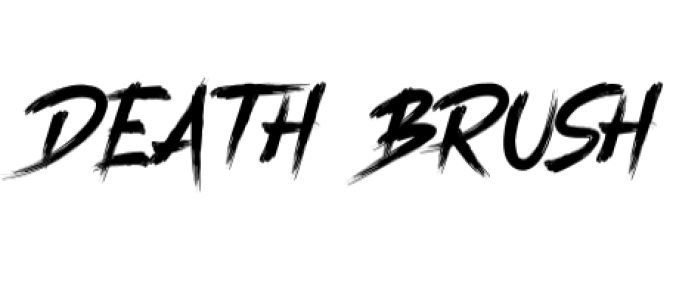 Death Brush Font Preview