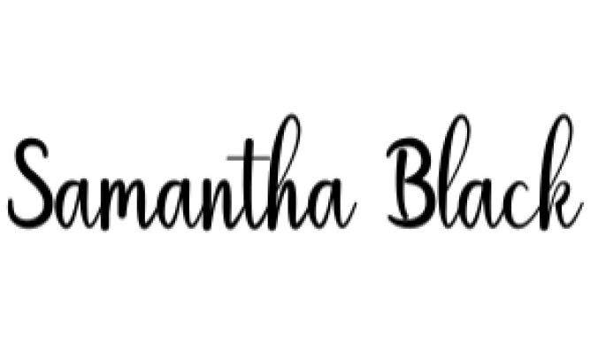 Samantha Black Font Preview