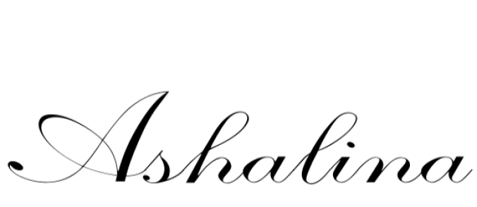 Ashalina Font Preview