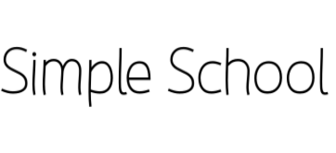 Simple School Font Preview