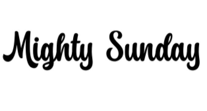 Mighty Sunday Font Preview