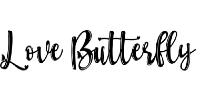 Love Butterfly Font Preview