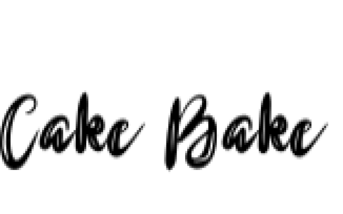 Cake Bake Font Preview