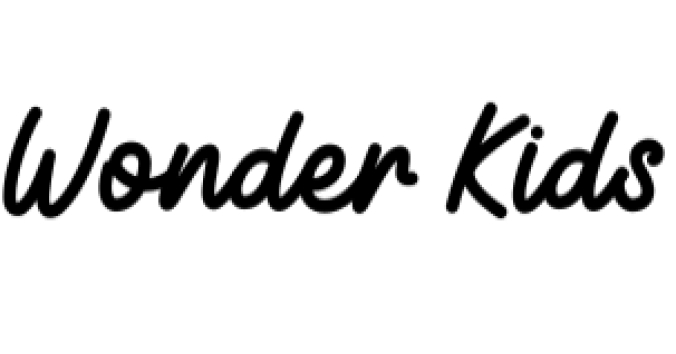 Wonder Kids Font Preview