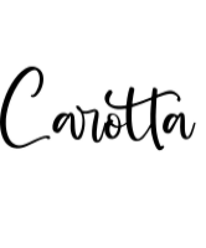 Carotta Font Preview