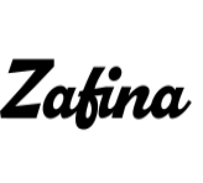 Zafina Font Preview