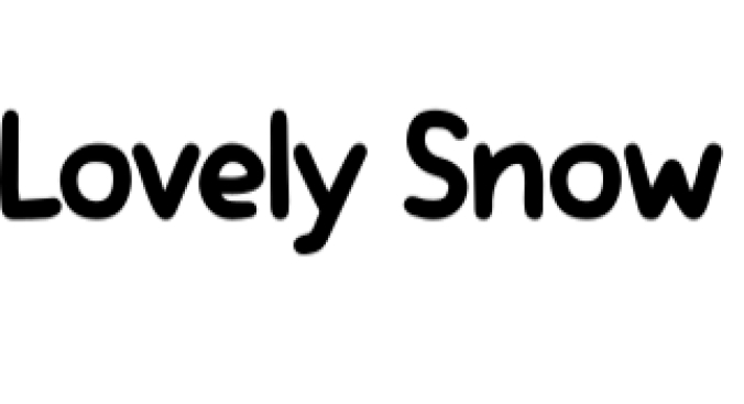 Lovely Snow Font Preview