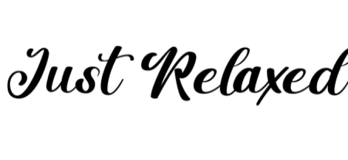 Just Relaxed Font Preview