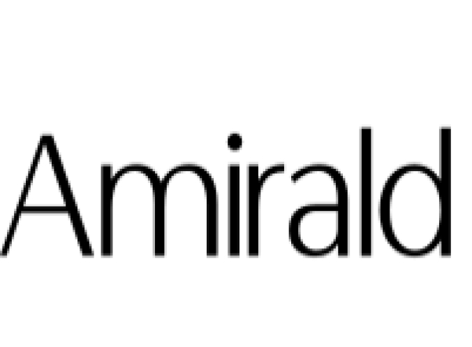 Amirald Font Preview
