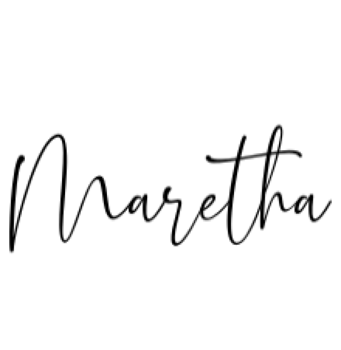 Maretha Font Preview