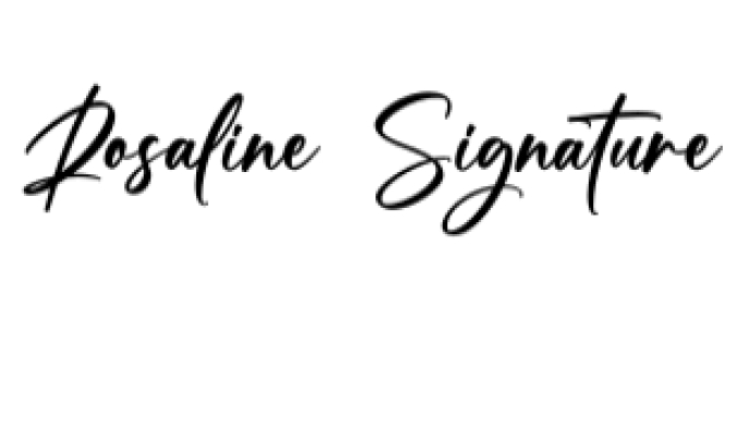 Rosaline Signature Font Preview