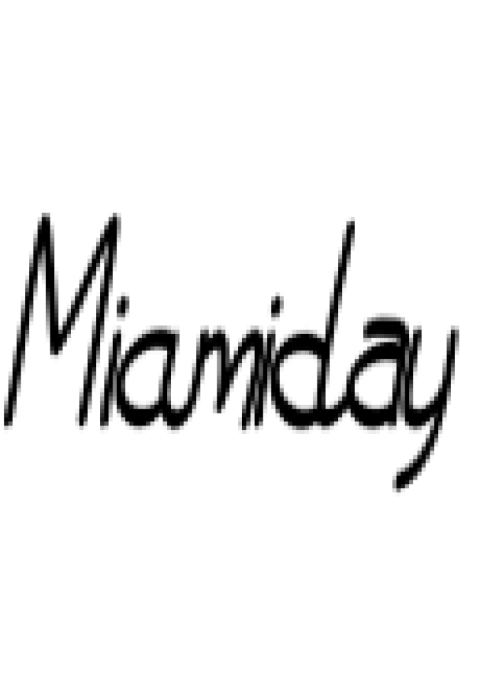 Miamiday Font Preview