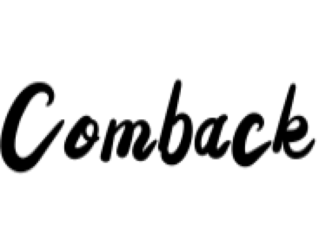 Comback Font Preview
