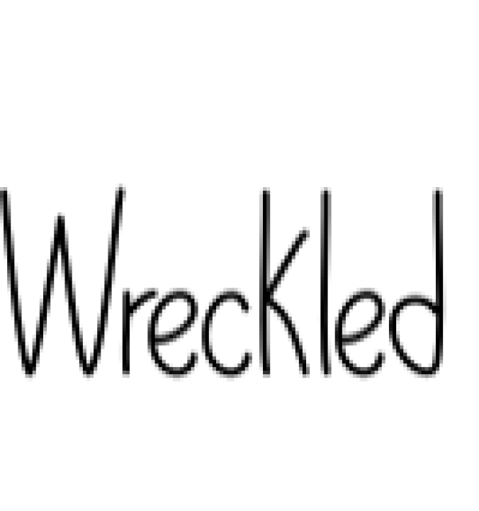 Wreckled Font Preview
