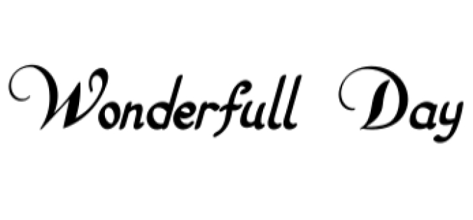 Wonderfull Day Font Preview